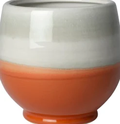 Intratuin bloempot op voet Kaan oranje D 16 H 15 cm