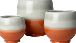 Intratuin bloempot op voet Kaan oranje D 20,5 H 19 cm