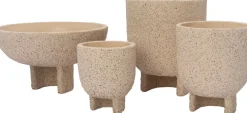 Intratuin bloempot op voet Loan crème D 14 H 16,5 cm