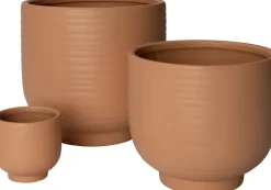Intratuin bloempot op voet Neeko beige D 7,5 H 7 cm