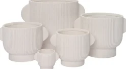 Intratuin bloempot op voet Pierre wit 10 x 7 x 7 cm