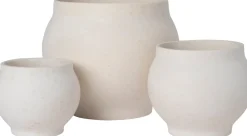 Intratuin bloempot op voet Stone wit D 12,5 H 14 cm
