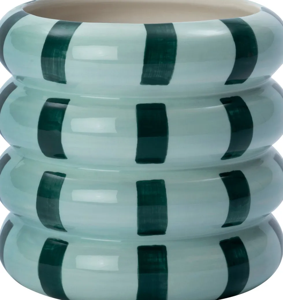 Intratuin bloempot Owen groen D 12,5 H 12 cm