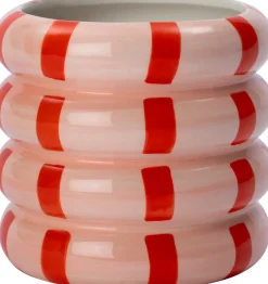 Intratuin bloempot Owen roze / rood D 12,5 H 12 cm