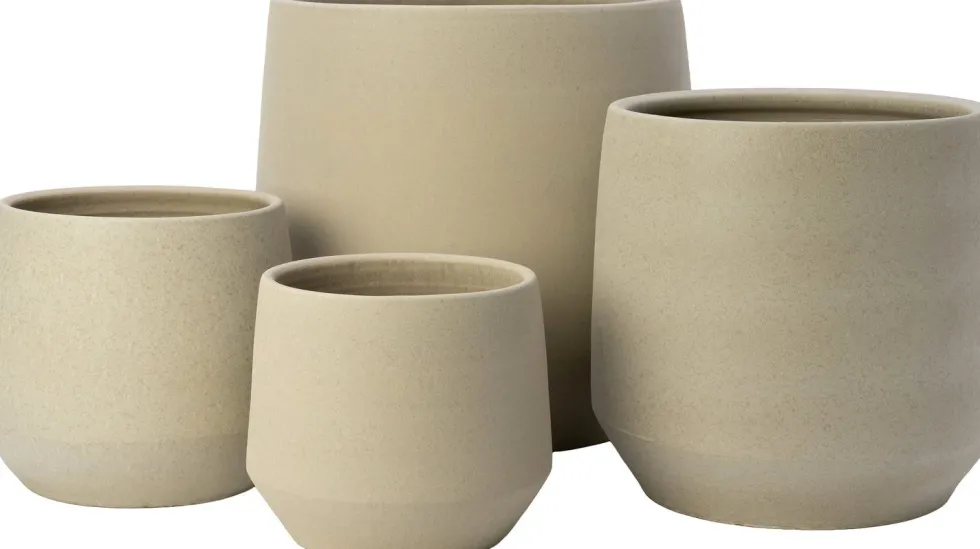 Intratuin bloempot Rano taupe D 32 H 30 cm