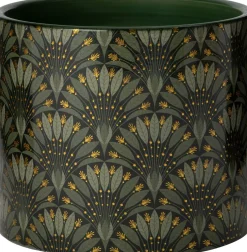 Intratuin bloempot Raylen groen / goud D 13 H 11 cm