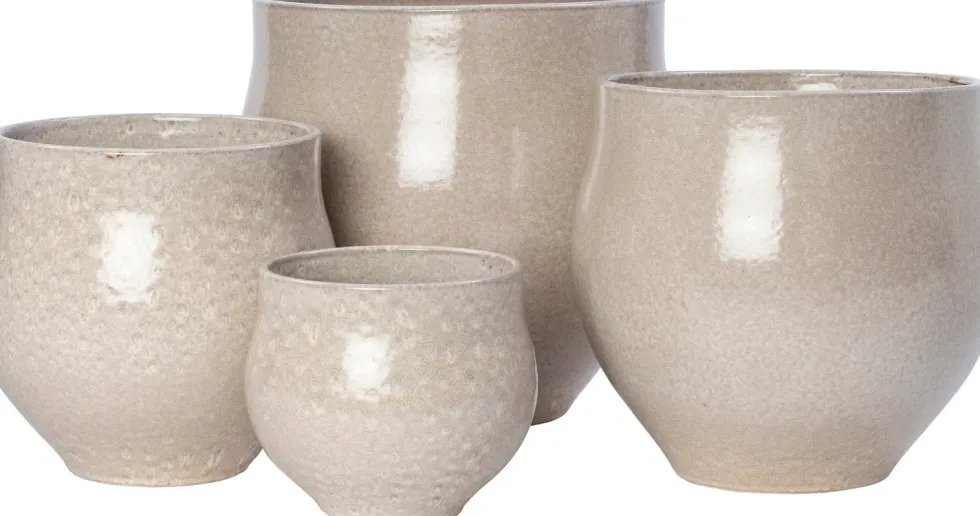 Intratuin bloempot Recife crème D 18 H 17 cm