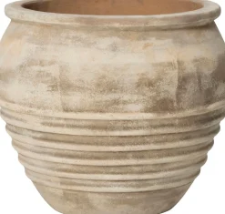 Intratuin bloempot Ribbel beige D 28 H 25 cm