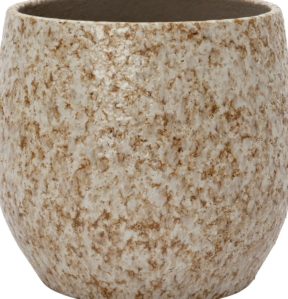 Intratuin bloempot Rida wit / bruin D 18 H 16 cm