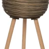 Intratuin bloempot riet grijs D 20,5 H 36 cm