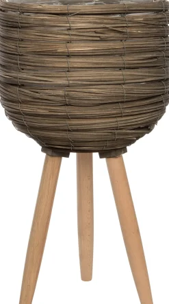 Intratuin bloempot riet grijs D 30 H 59 cm