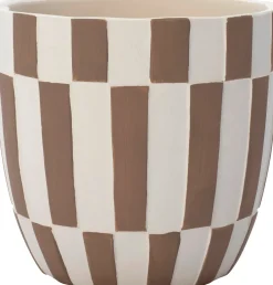 Intratuin bloempot Rif wit / beige D 13,5 H 12,5 cm