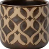 Intratuin bloempot Rikke donkerbruin D 8 H 7 cm