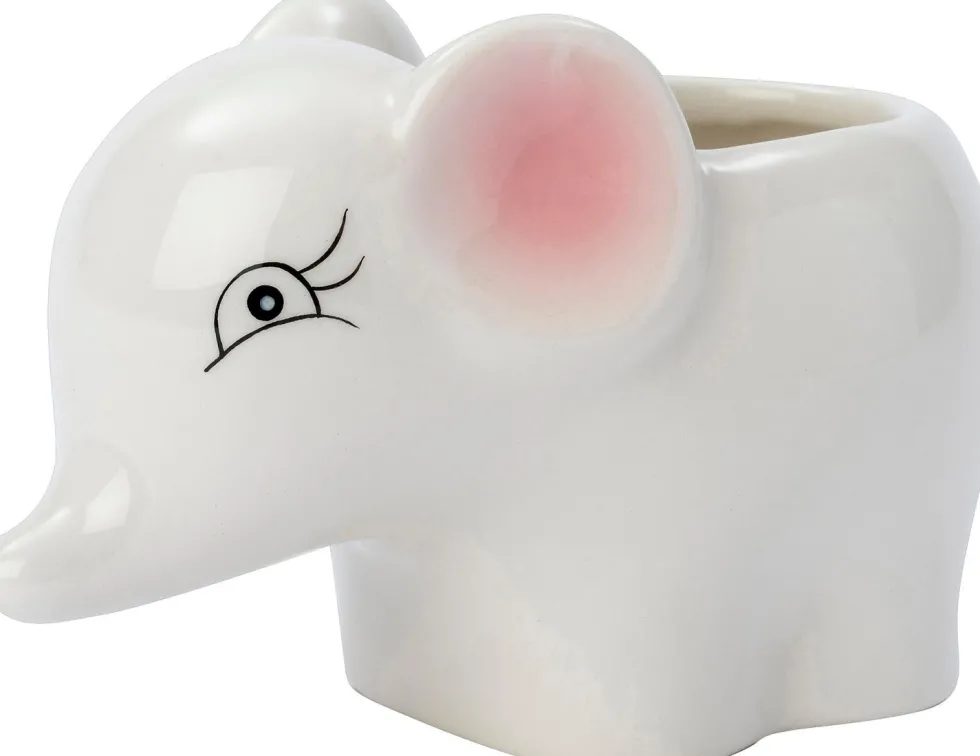 Intratuin bloempot Rover olifant wit 9 x 8 x 14 cm
