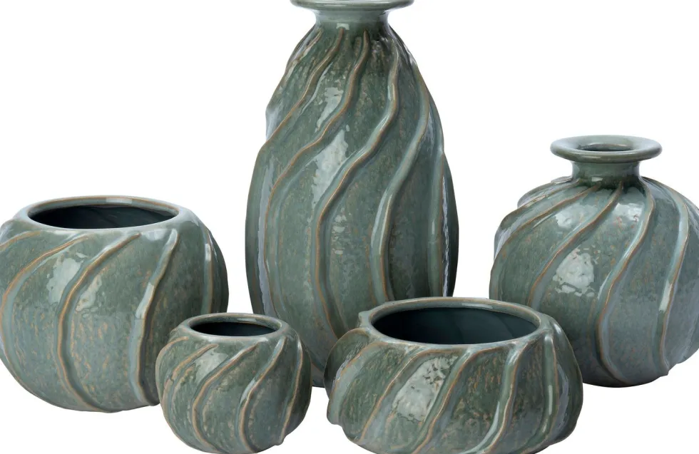Intratuin bloempot Ryden groen D 22 H 17 cm