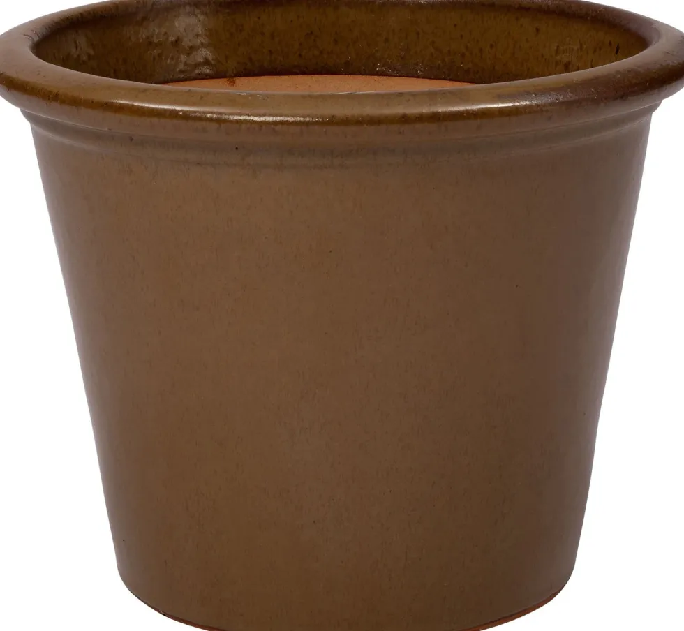 Intratuin bloempot Saxon bruin D 35 H 27 cm