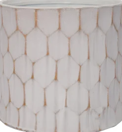 Intratuin bloempot Shiro wit D 18,5 H 17,5 cm