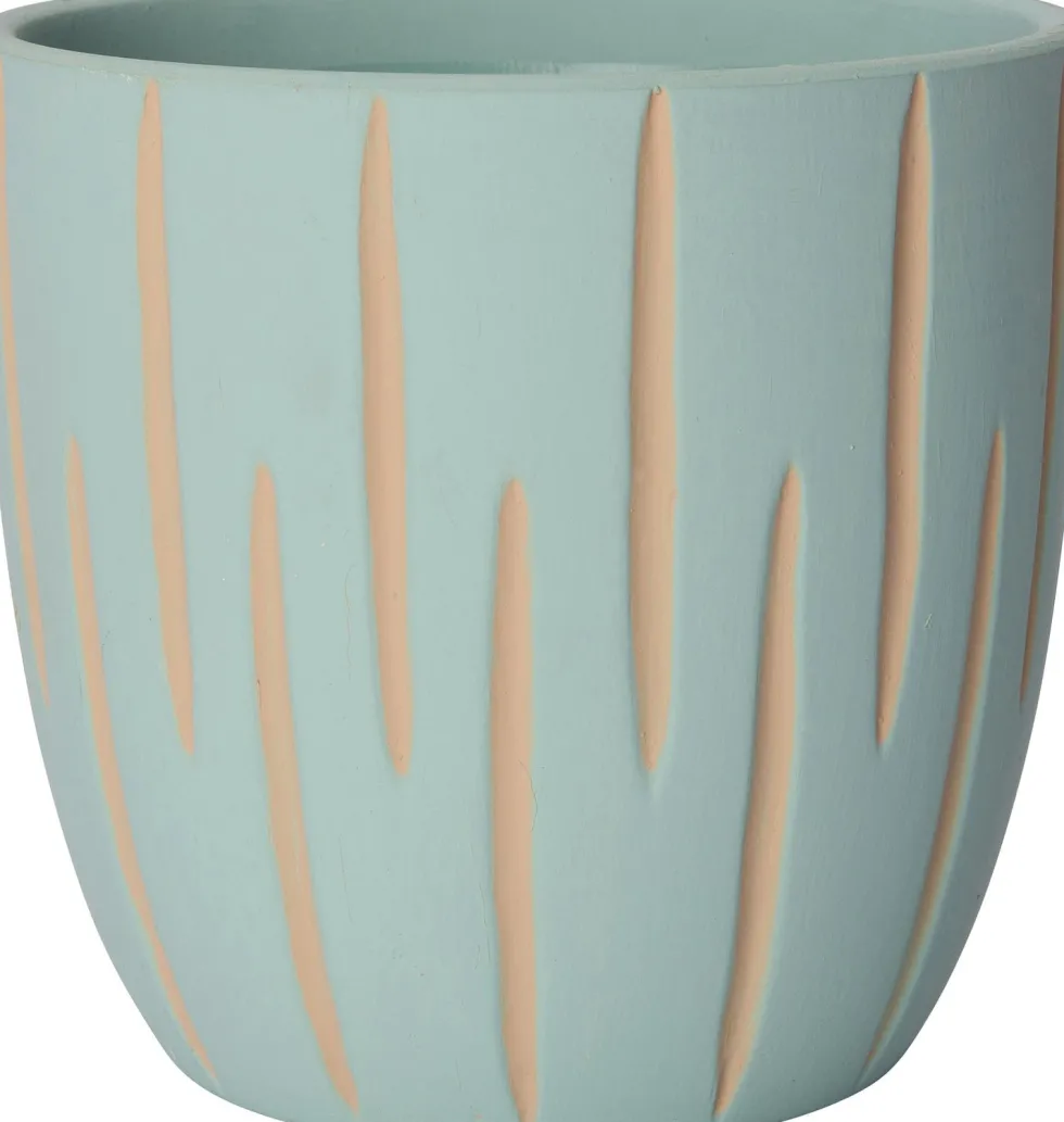 Intratuin bloempot Stanley blauw D 13,5 H 12,5 cm