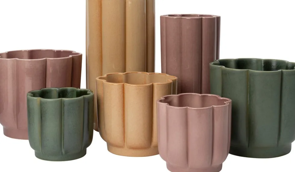 Intratuin bloempot Sterre groen D 16 H 14 cm