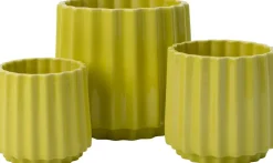 Intratuin bloempot Stijn groen D 15 H 14 cm