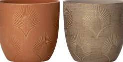 Intratuin bloempot Surya goud D 13,5 H 12,5 cm