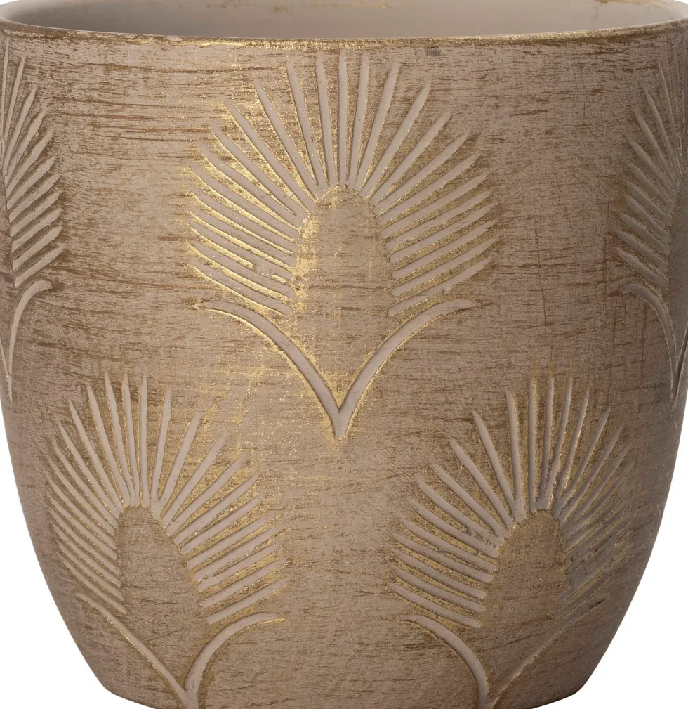 Intratuin bloempot Surya goud D 13,5 H 12,5 cm