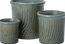 Intratuin bloempot Swirly groen D 19 H 19 cm