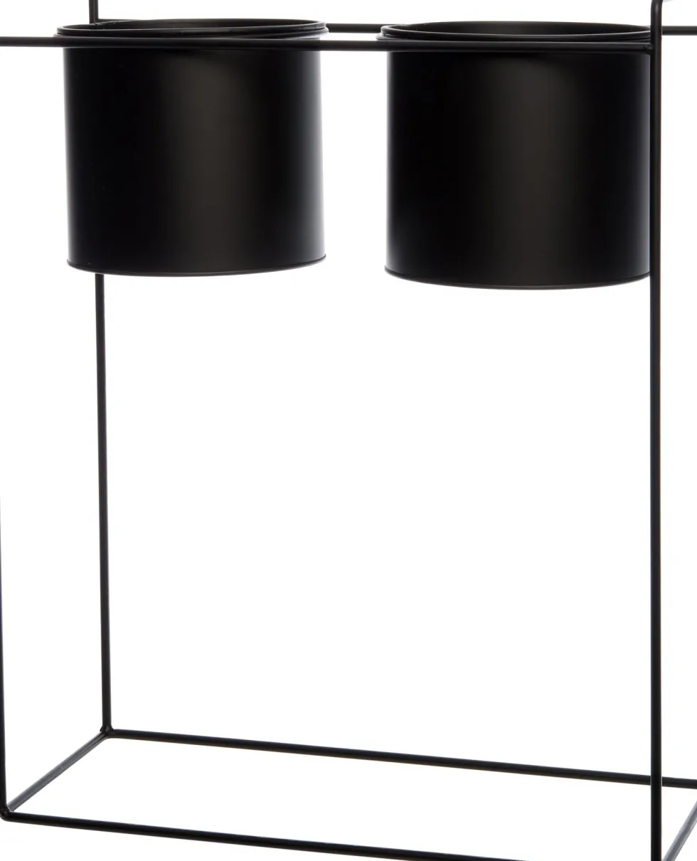 Intratuin bloempotten standaard zwart 45 x 20 x 55 cm