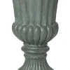 Intratuin bloempot Tilda reliëf grijs D 34,5 H 47,5 cm