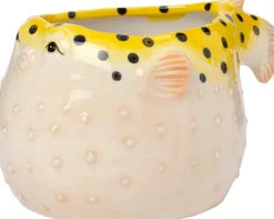 Intratuin bloempot Tim kogelvis geel 18,5 x 14 x 11,2 cm