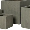 Intratuin bloempot Tino grijs 25 x 25 x 25 cm