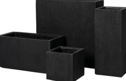 Intratuin bloempot Tino zwart 80 x 30 x 80 cm
