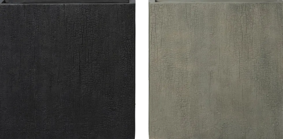 Intratuin bloempot Tino zwart 80 x 30 x 80 cm