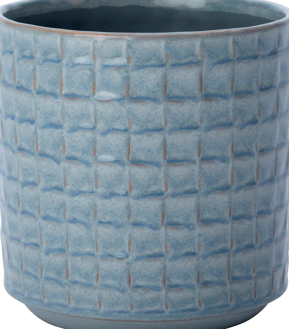 Intratuin bloempot Torre blauw D 11 H 11 cm