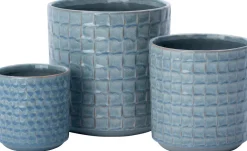 Intratuin bloempot Torre blauw D 19,5 H 19 cm