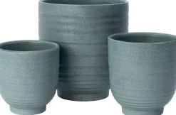 Intratuin bloempot Tygo groen D 14,5 H 15 cm