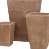 Intratuin bloempot Usain bruin 25 x 25 x 39 cm