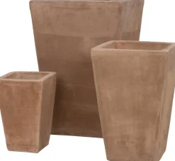 Intratuin bloempot Usain bruin 17 x 17 x 20 cm