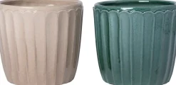 Intratuin bloempot Vajen beige D 17 H 15 cm