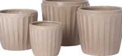 Intratuin bloempot Vajen beige D11 H 11 cm