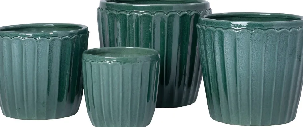 Intratuin bloempot Vajen groen D 19 H 17 cm
