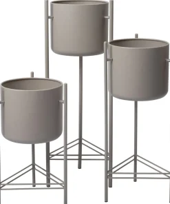 Intratuin bloempot Vajen op poten grijs D 28 H 66 cm