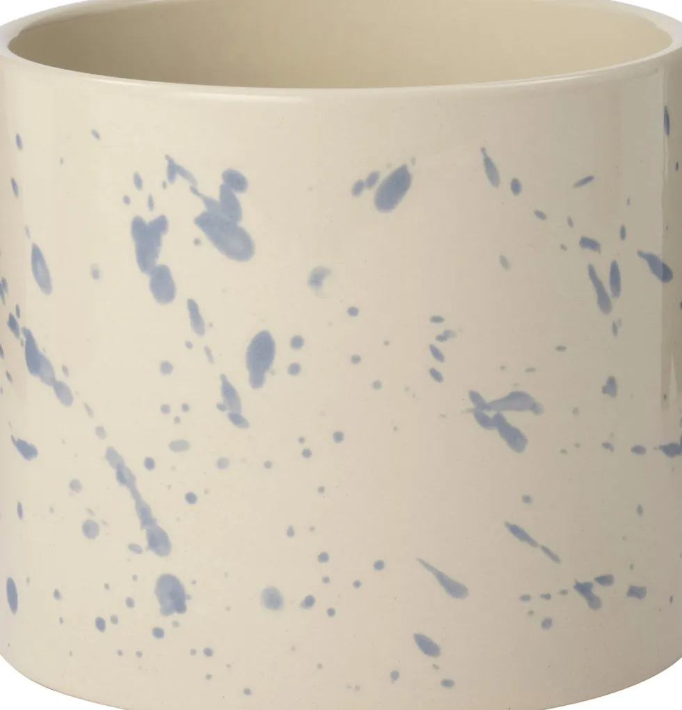 Intratuin bloempot Veau wit / paars D 13 H 11 cm