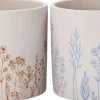 Intratuin bloempot Vera wit / rood D 13,5 H 12,5 cm