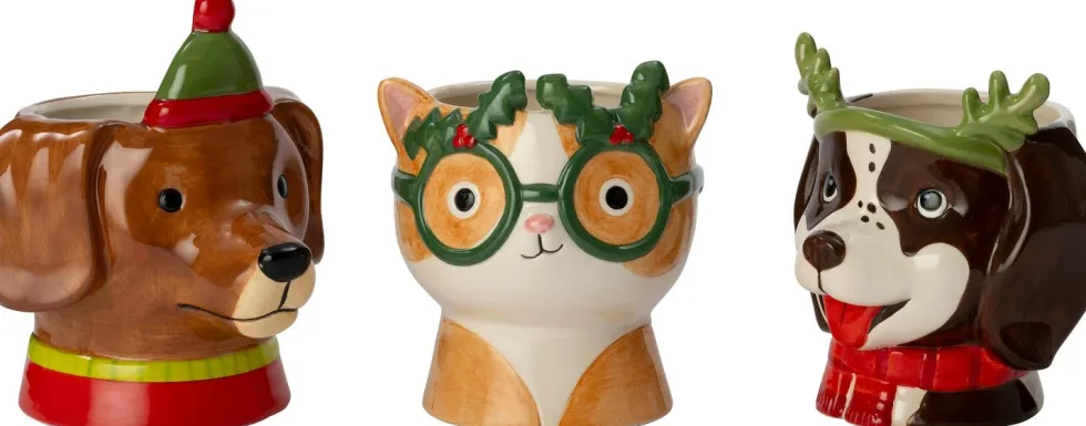 Intratuin bloempot Vona wit / oranje D 13,2 H 14,3 cm