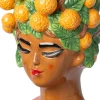 Intratuin bloempot Vrouw met sinaasappels bruin 22 x 22 x 36 cm