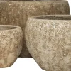 Intratuin bloempot Vulcano geel D 42 H 30 cm