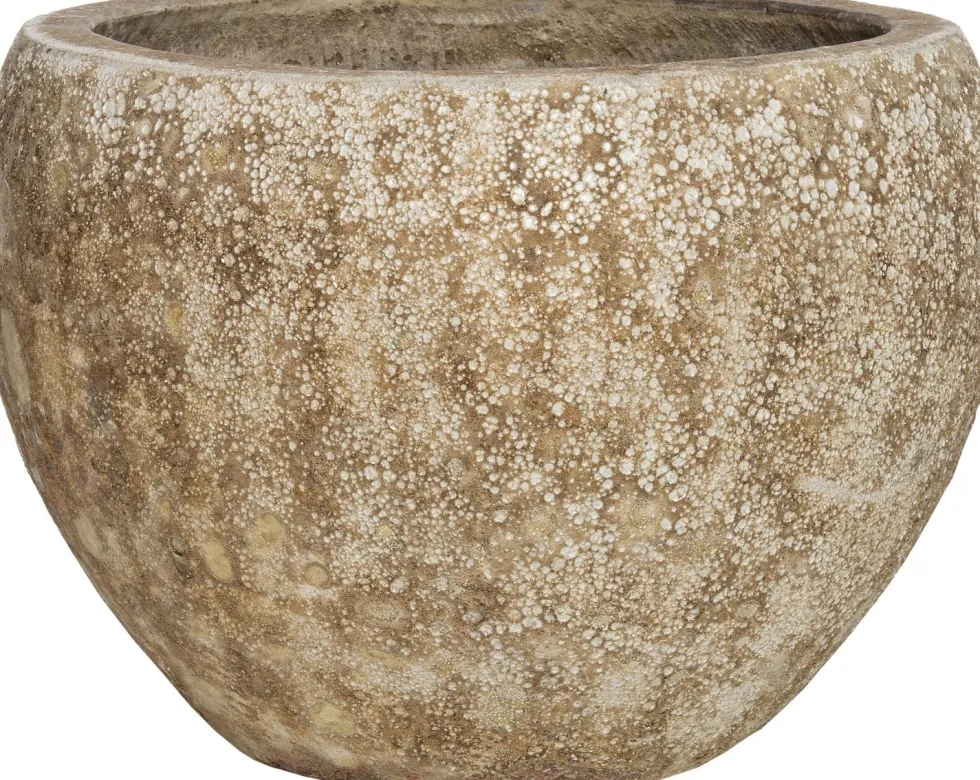 Intratuin bloempot Vulcano geel D 42 H 30 cm