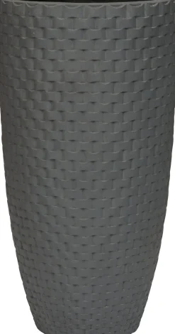Intratuin bloempot Wicker antraciet D 54 H 100 cm