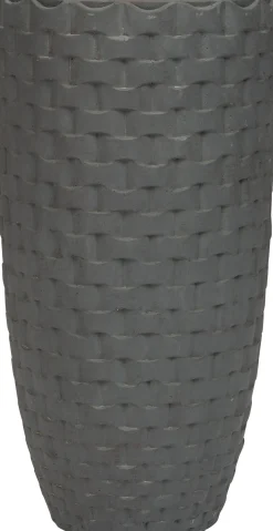 Intratuin bloempot Wicker antraciet D 41 H 75 cm